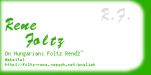 rene foltz business card